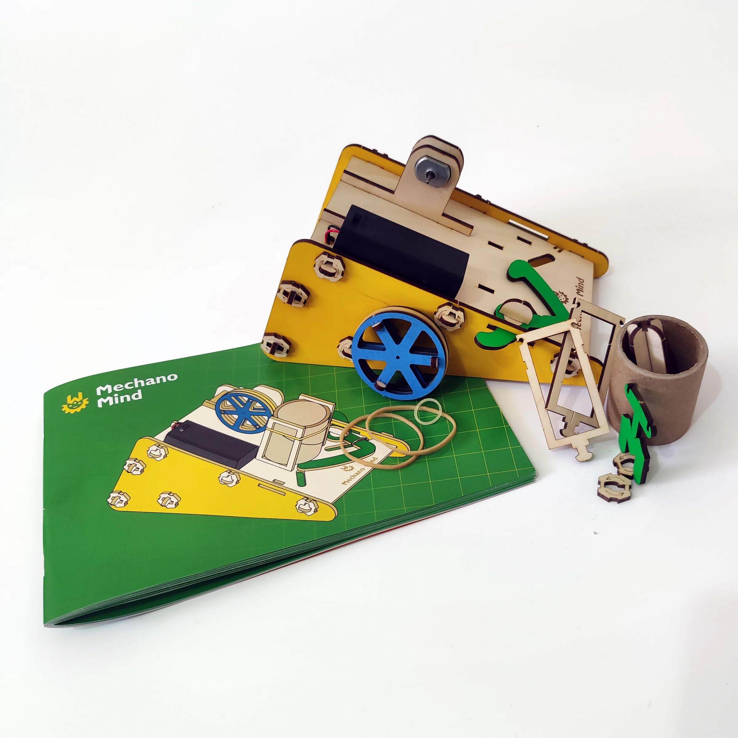 Complete Disk Launcher kit with launcher, board, disks, and illustrated manual
