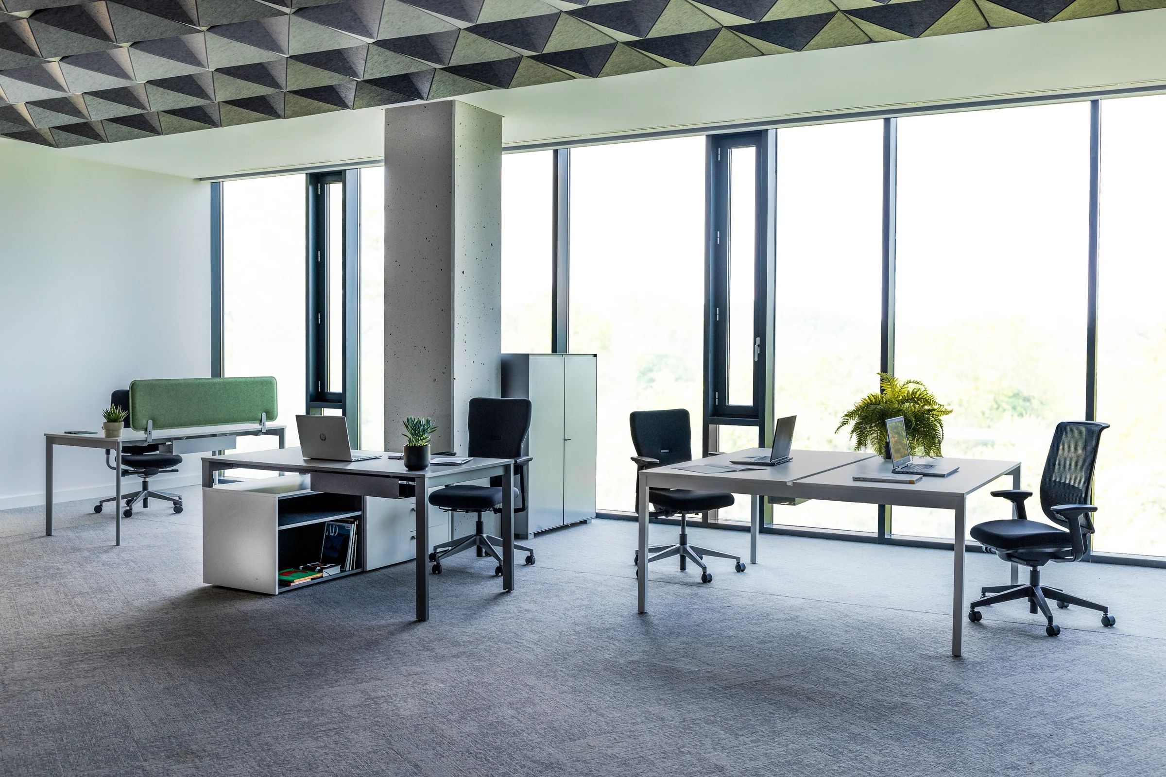 Easyslide desk collection in a studio setting