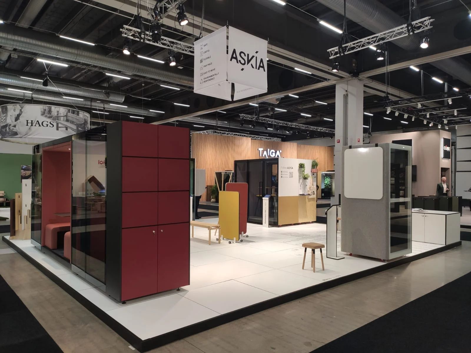 Close-up of the modular flooring system used in the Askia exhibition stand