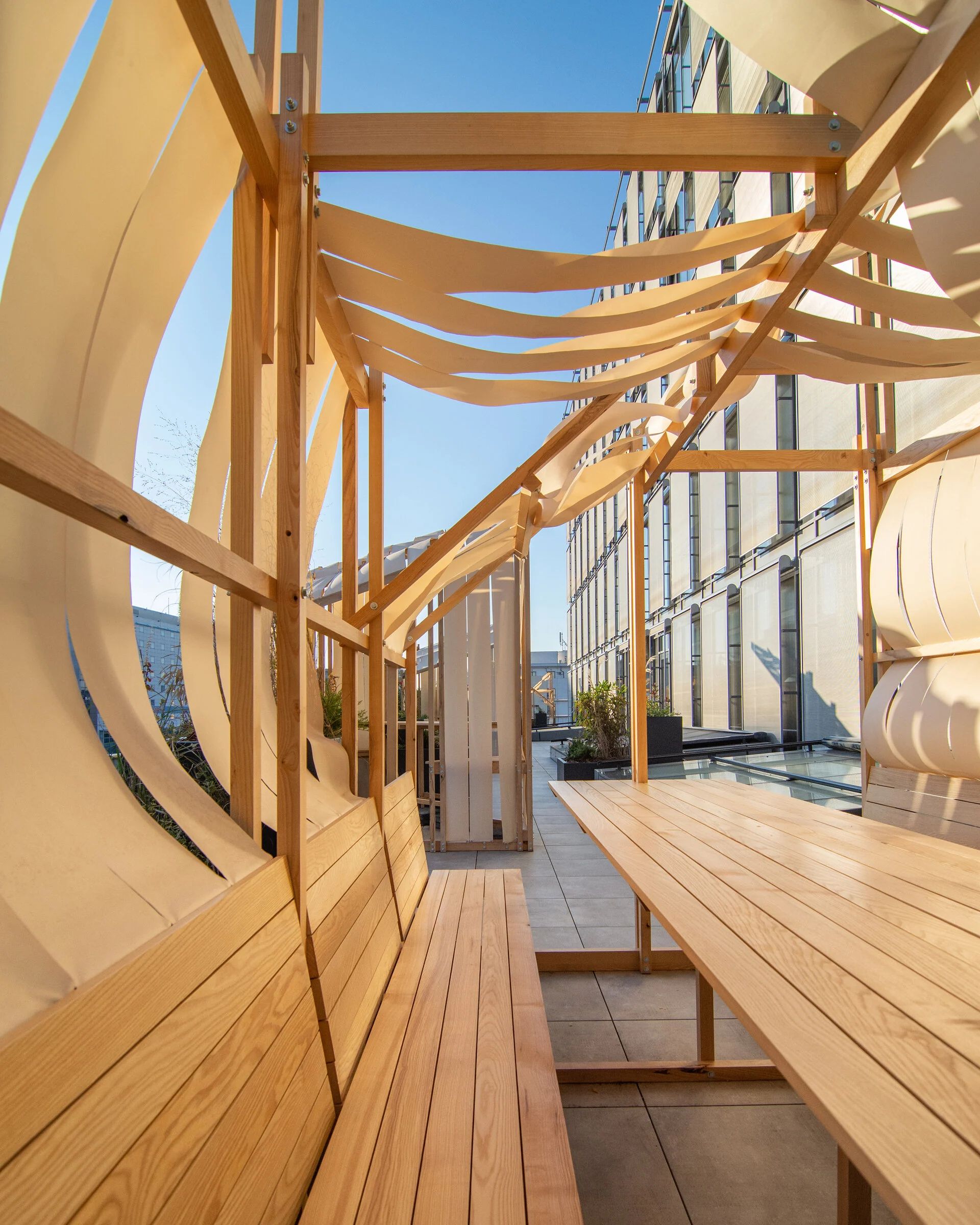 Terrace pavilion design detail